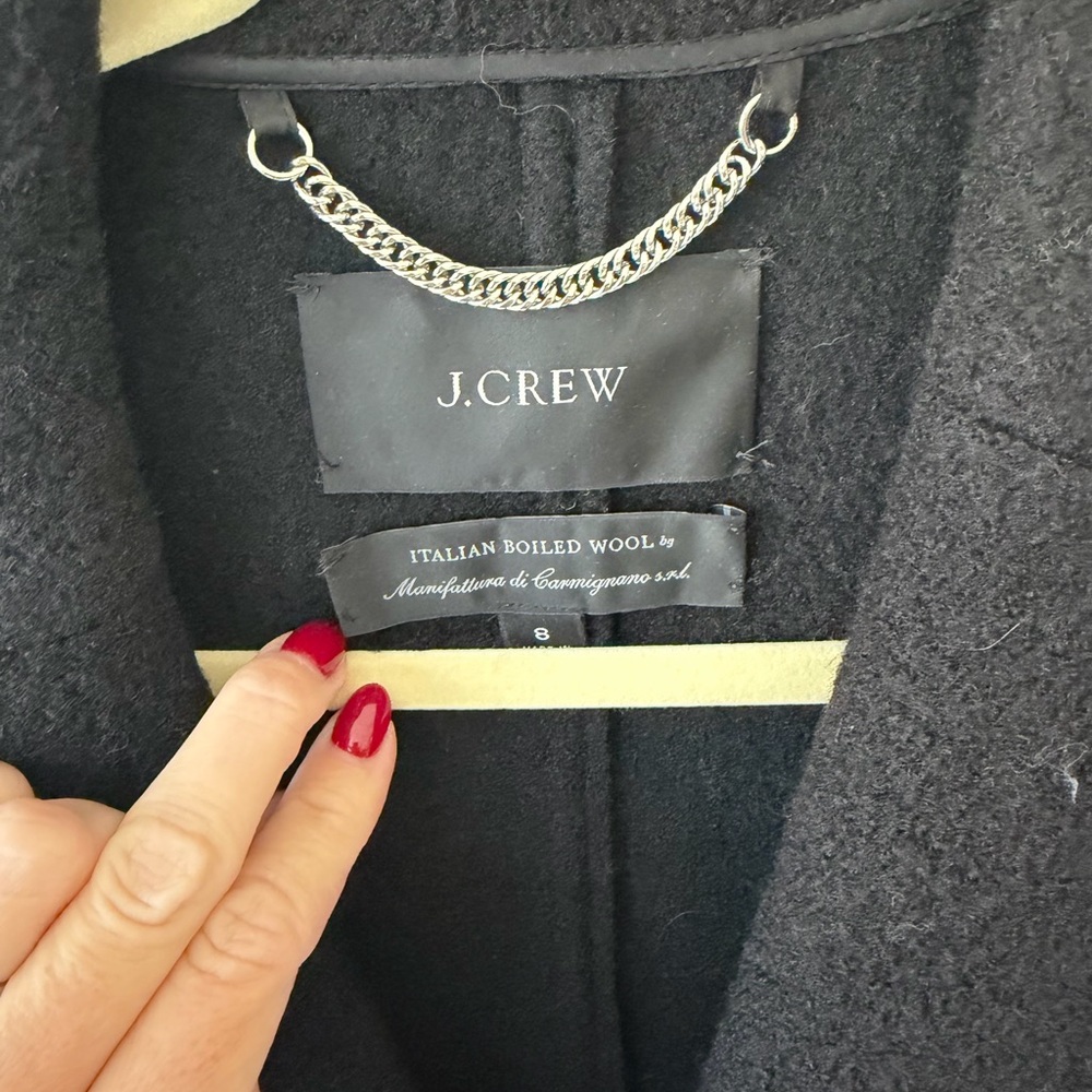 J. Crew wonens black Pea Coat - Picture 2 of 4